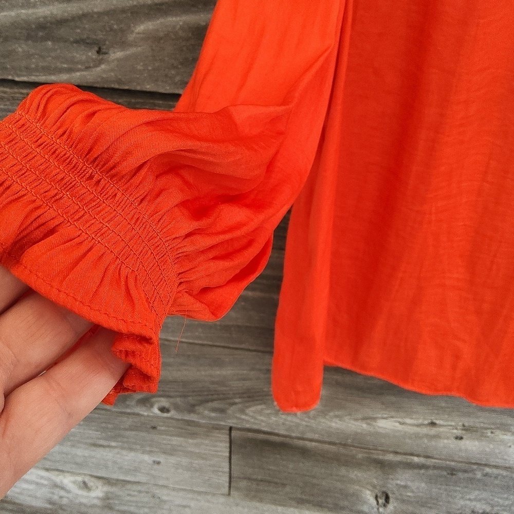 RACHEL Rachel Roy Orange Blouse Size Large - Picture 4 of 8